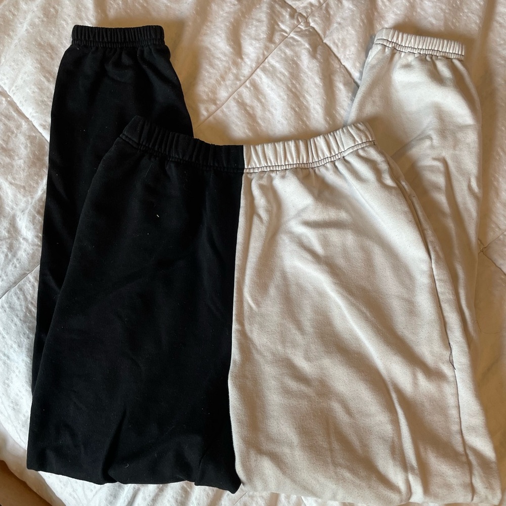 Black and white sweatpants